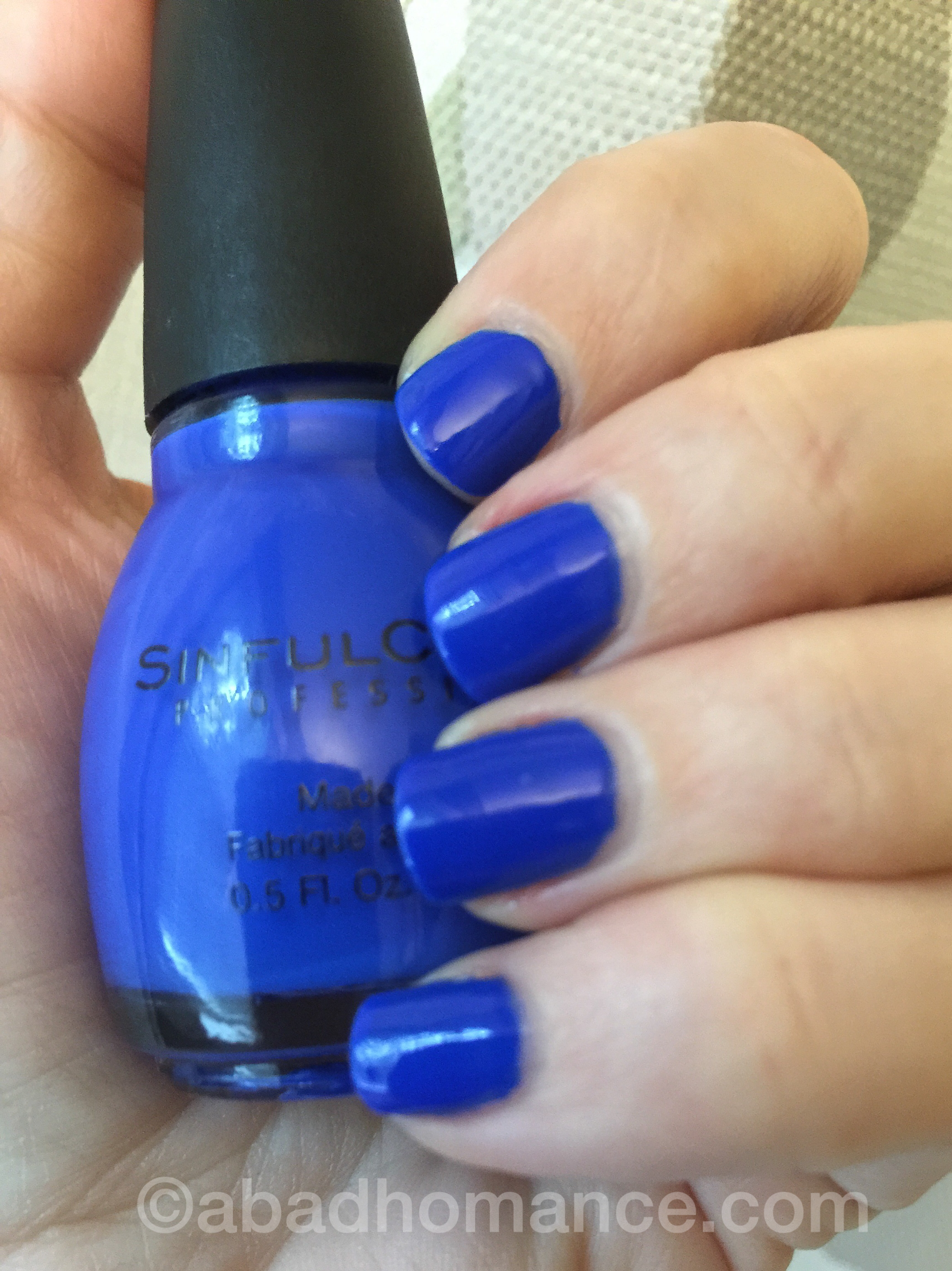 electric blue nails, nail art foil - SoNailicious